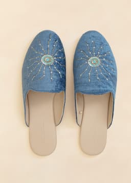 Velvet Slippers - BLUE