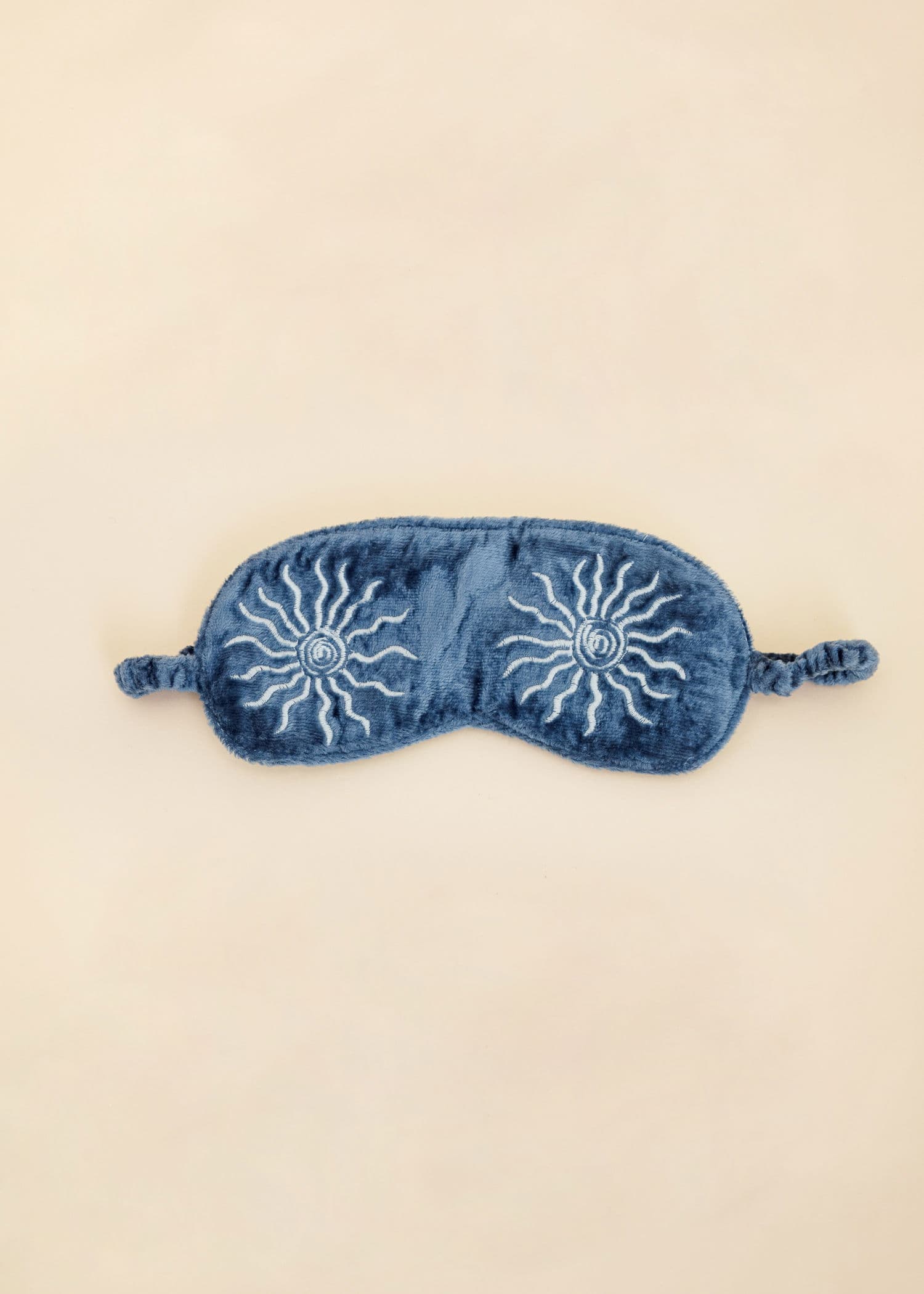 Velvet Kirjailtu samettinen unimaski - Sininen 1 - Indiska