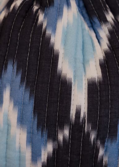 Cotton Kuviollinen puuvillalaukku - Sininen 2 - Indiska