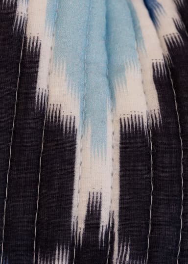 Cotton Kuviollinen puuvillalaukku - Sininen 3 - Indiska