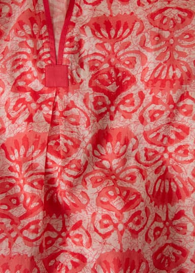 Printed Mönstrad kaftanklänning - Rosa 2 - Indiska