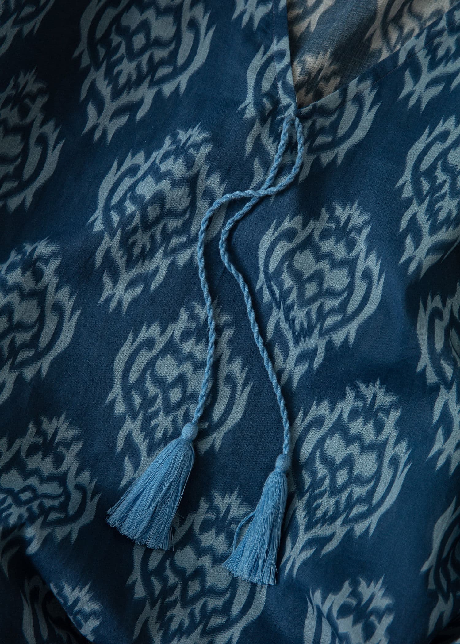 Printed Kuviollinen, lyhyt kaftaani - Sininen 2 - Indiska