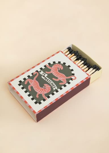 75 Dekorativ tändsticksask med långa tändstickor - Multi 1 - Indiska