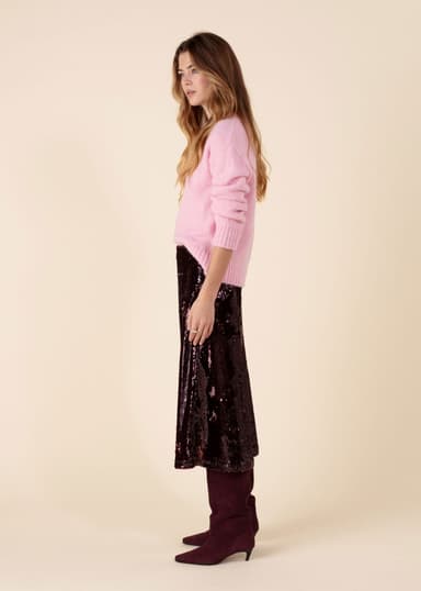 PIPER Vinröd paljettkjol - Röd 5 - Indiska