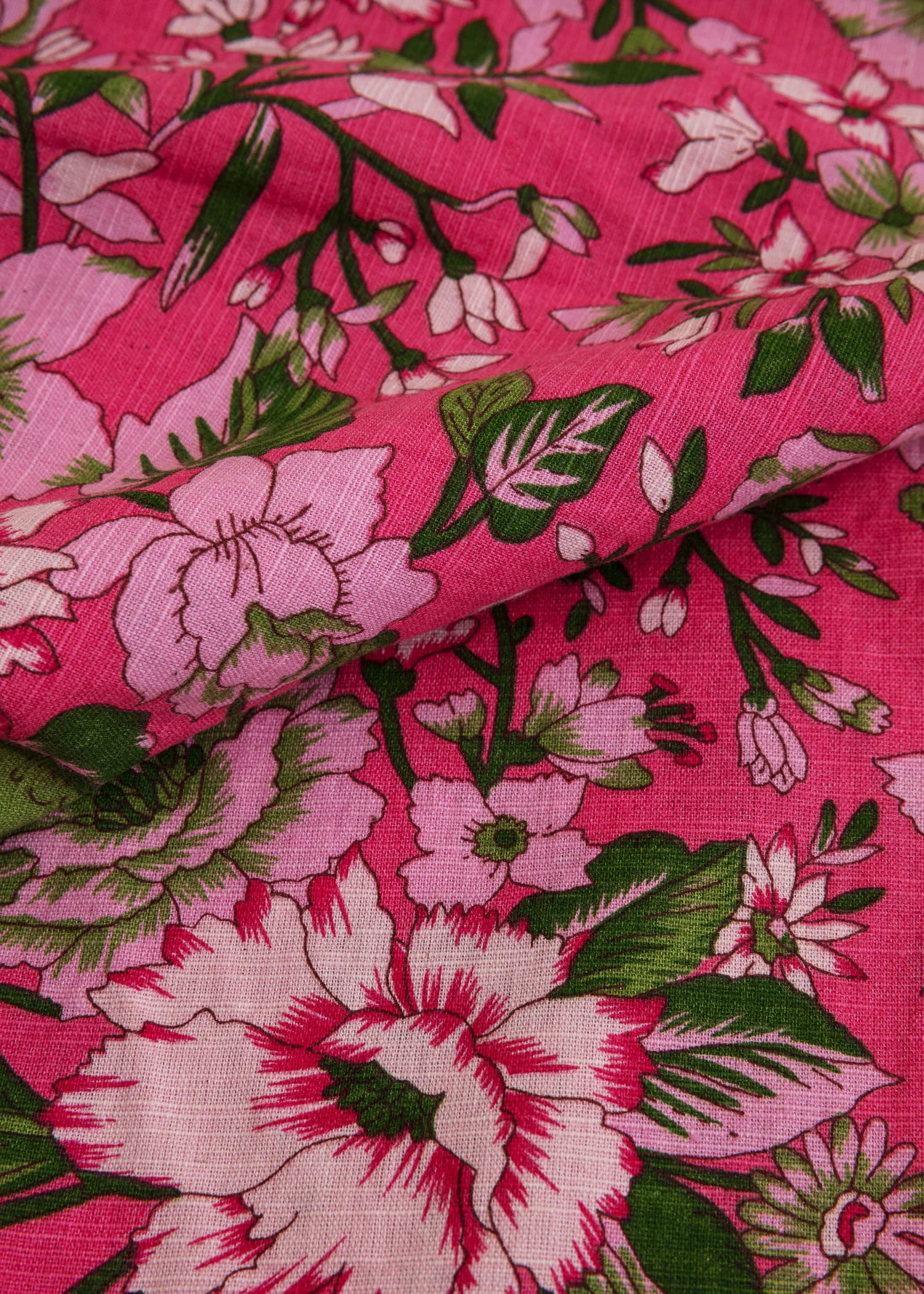 Tara Pyöreä puuvillainen pöytäliina 150cm - Vaaleanpunainen 4 - Indiska