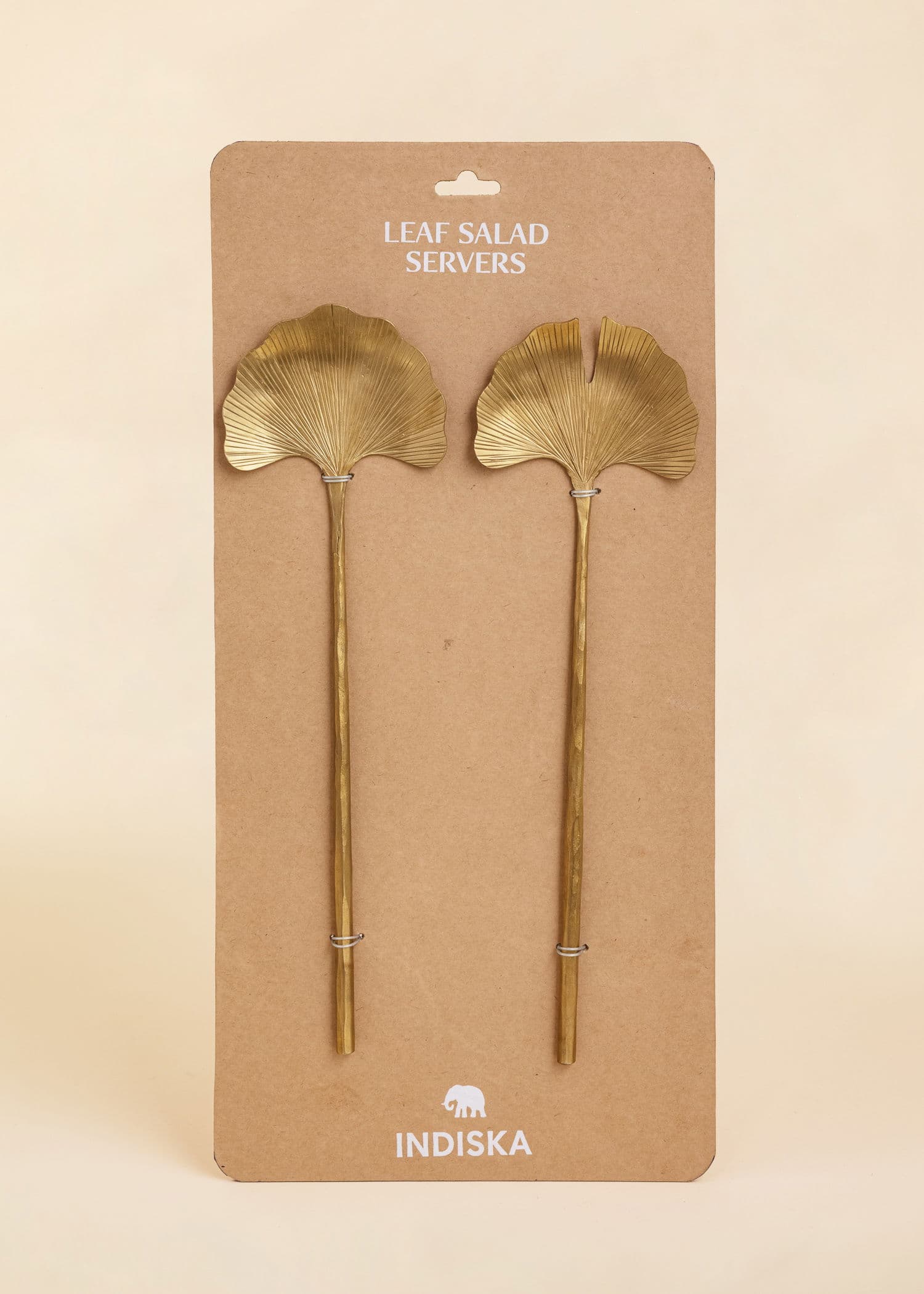 LEAF Bladformade salladsbestick - Guld 2 - Indiska