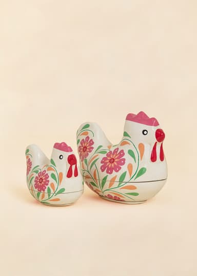 KASHMIR Påskekyllingformet eske - Rosa 3 - Indiska