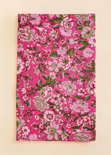 Tara Puuvillapöytäliina 150x250 cm - Vaaleanpunainen 3 - Indiska
