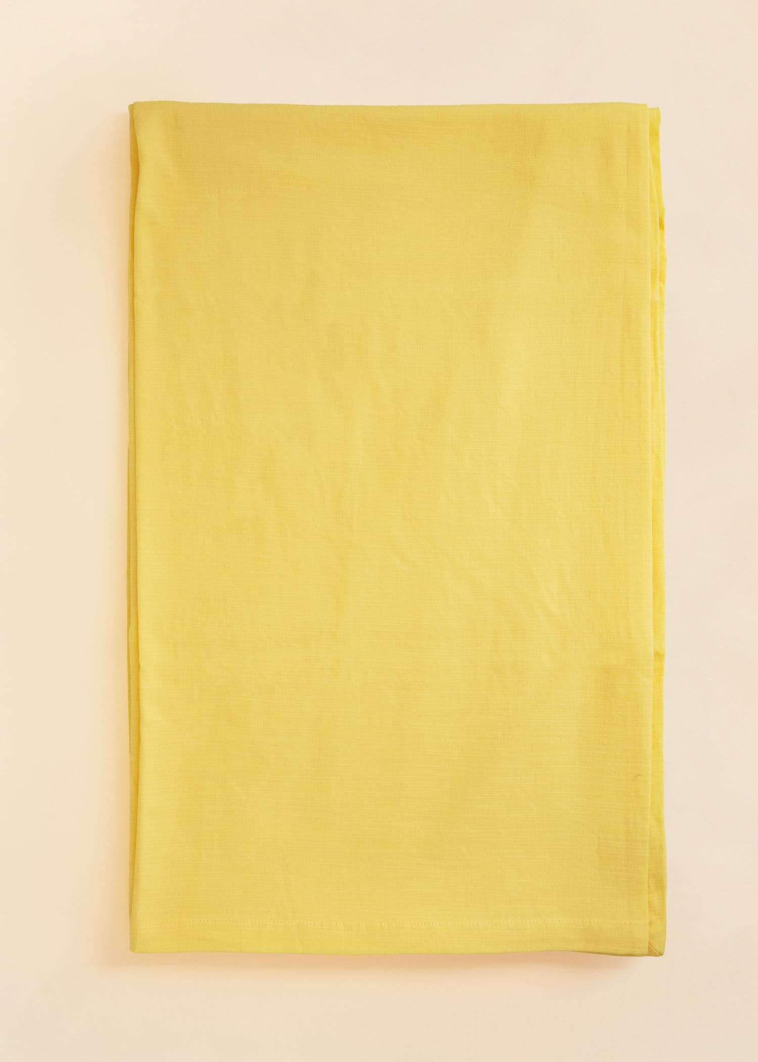 Tara Puuvillainen pöytäliina 150x250 - Keltainen 1 - Indiska