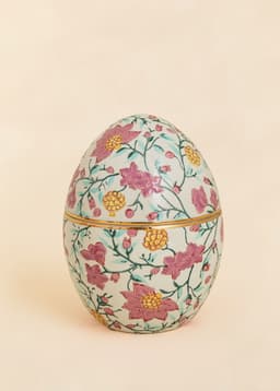 CERAMIC EGG - PINK BLOOM