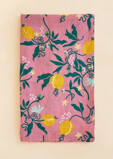 Lin Linduk med sitroner - Rosa 3 - Indiska