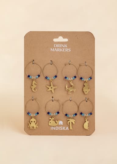 DRINK Drinkmarkörer i mässing - Guld 1 - Indiska