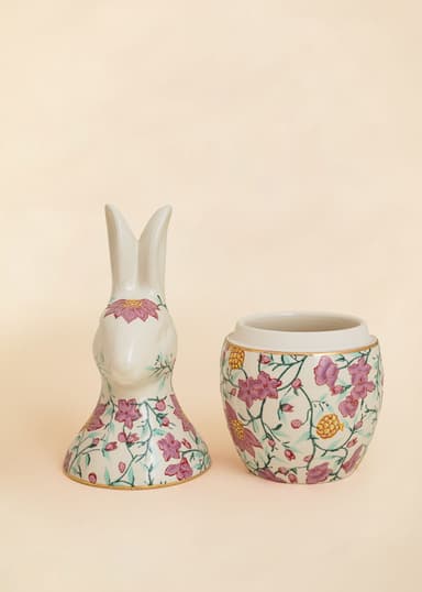 RABBIT Godterikrukke med lokk  - Rosa 2 - Indiska