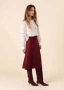 ALINA SKIRT - BURGUNDY