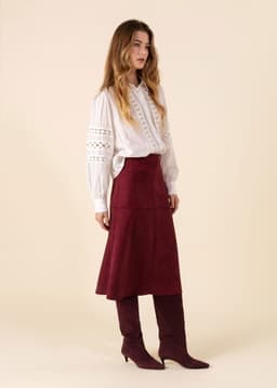 ALINA SKIRT - BURGUNDY