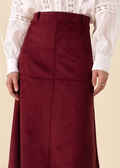 ALINA Kort jerseyskjørt - Rød 2 - Indiska