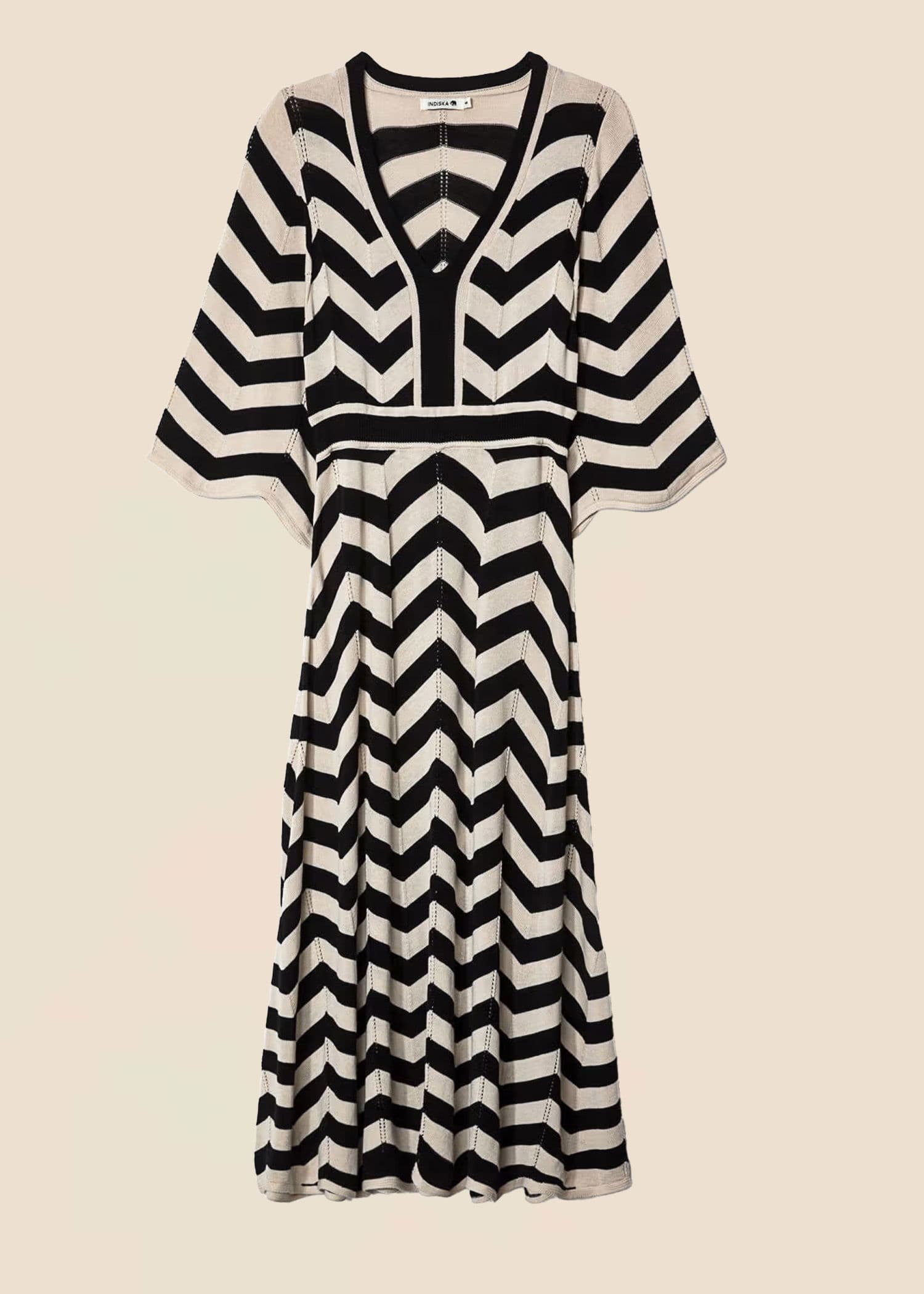 BIANCA Lang mønstret kjole - Multi 1 - Indiska