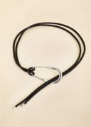 THIN BRAIDED BELT - Black