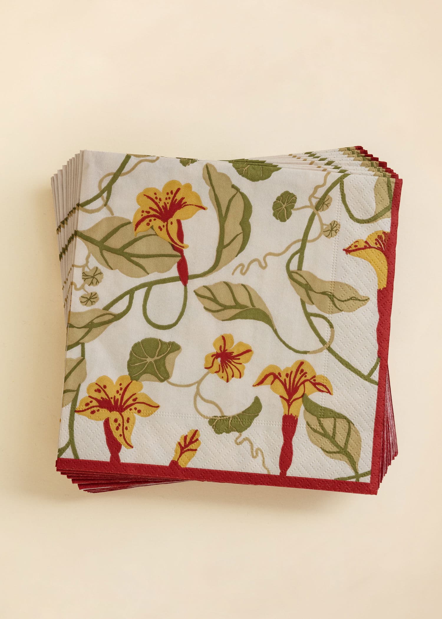 SOFIA Paperilautasliinat 20 kpl/pakk. - Beige 1 - Indiska