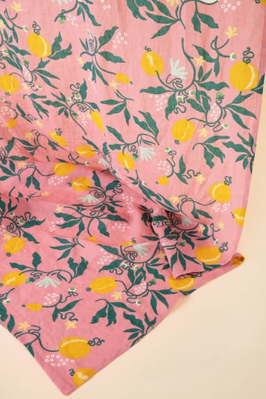 Lin Linduk med sitroner - Rosa 2 - Indiska