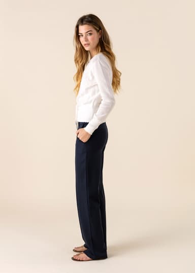 JONE Yksiväriset jerseyhousut - Sininen 3 - Indiska