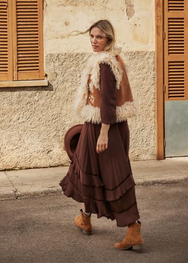 TANYA Pitkä asymmetrinen mekko - Ruskea 1 - Indiska