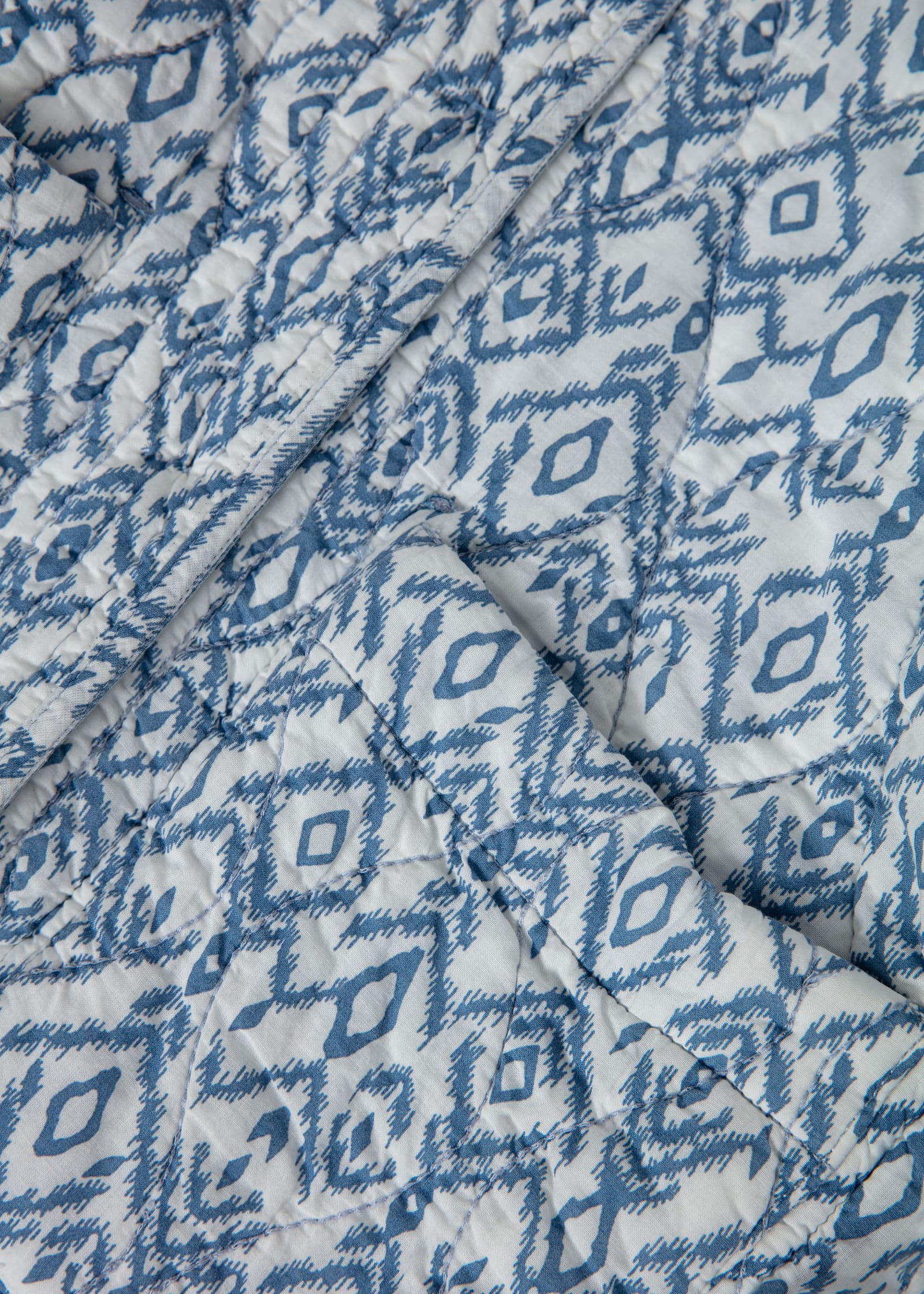 PADDY Käännettävä tikattu takki - Sininen 4 - Indiska