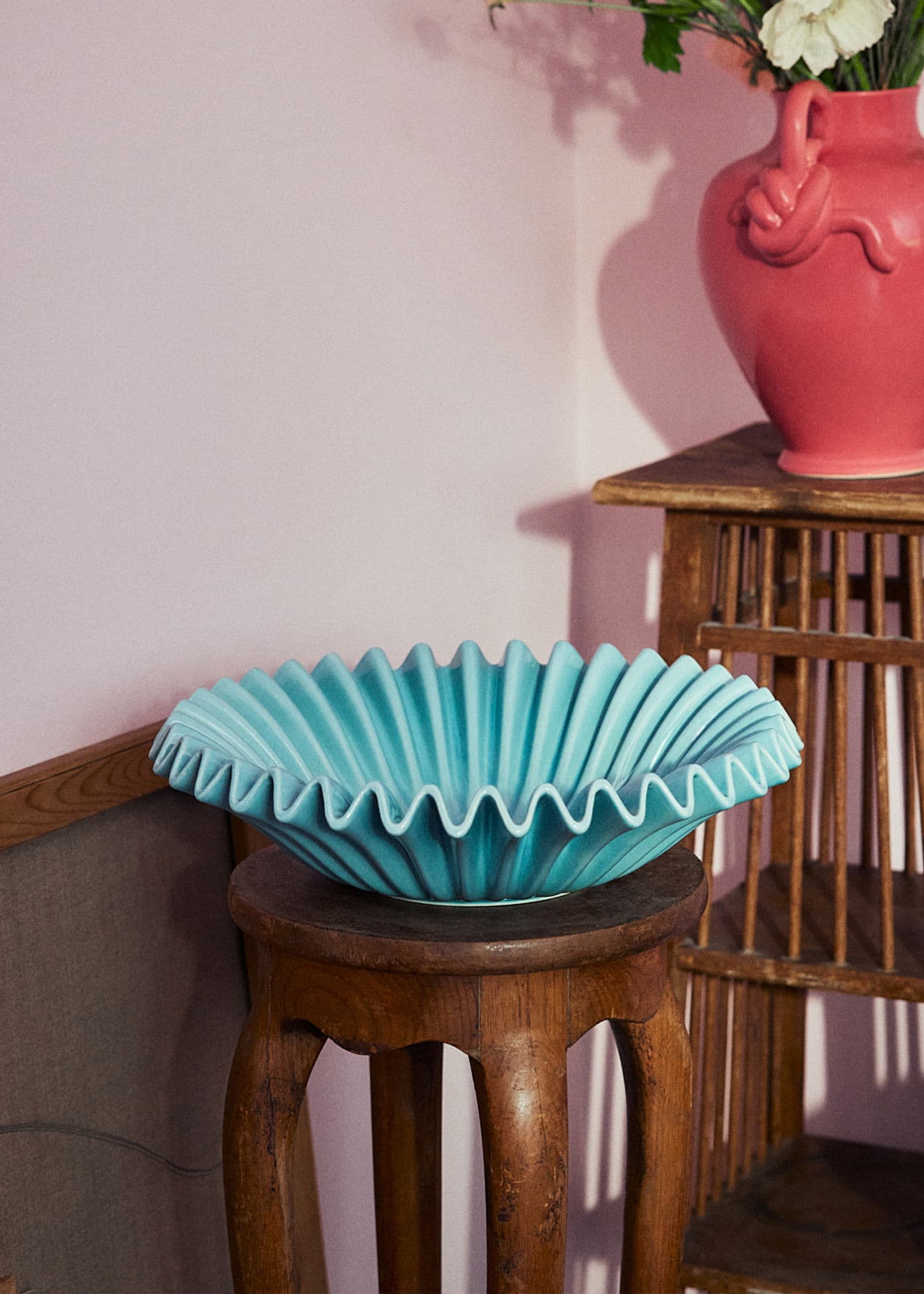 BANNI Suuri koristeellinen kulho - Sininen 2 - Indiska