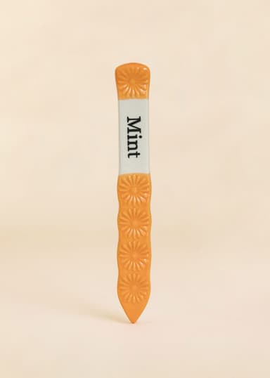 PLANT Plantmarkör i stengods - mynta - Orange 1 - Indiska