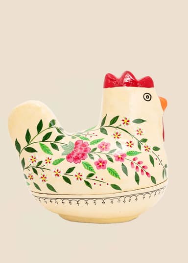 KASHMIR Stor påskekyllingformet boks - Multi 1 - Indiska