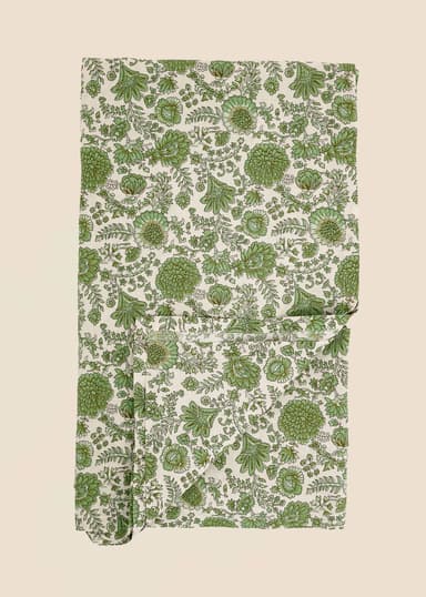 Neha Mønstret bomullsduk - Grønn 1 - Indiska