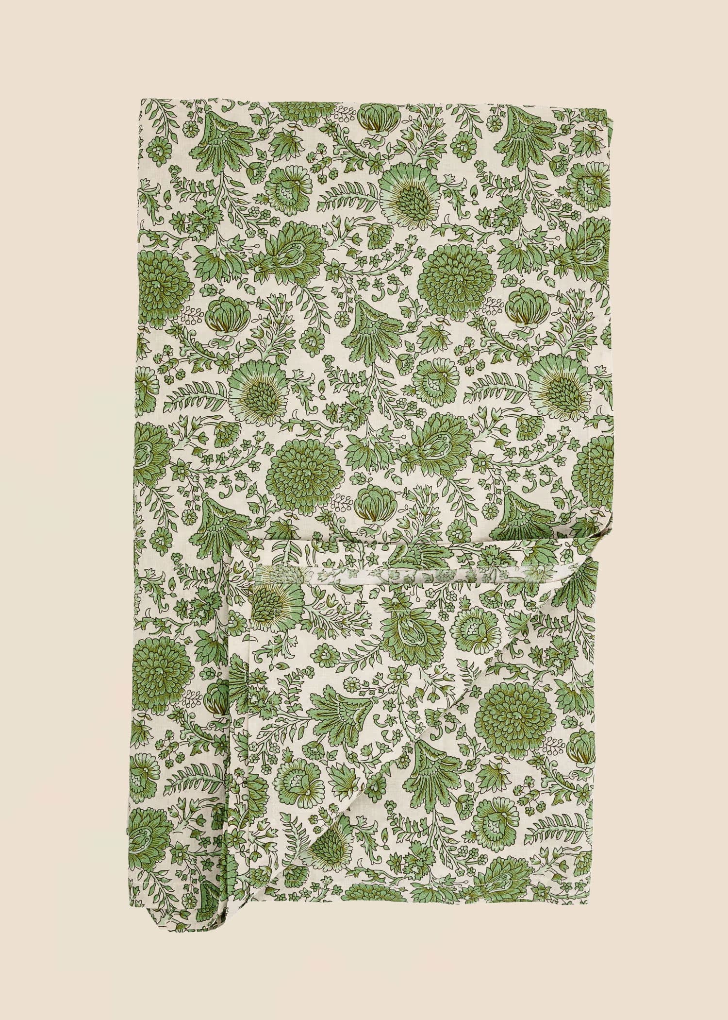 Neha Mønstret bomullsduk - Grønn 1 - Indiska