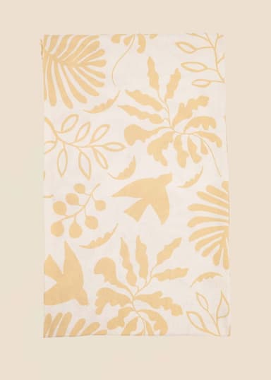 Neha Mønstret bomullsduk - Beige 2 - Indiska