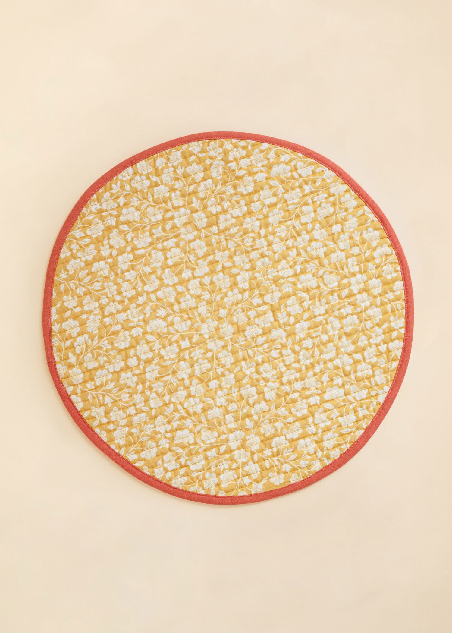 Laya Vattert dobbeltsidig bordmatte - Gul 2 - Indiska