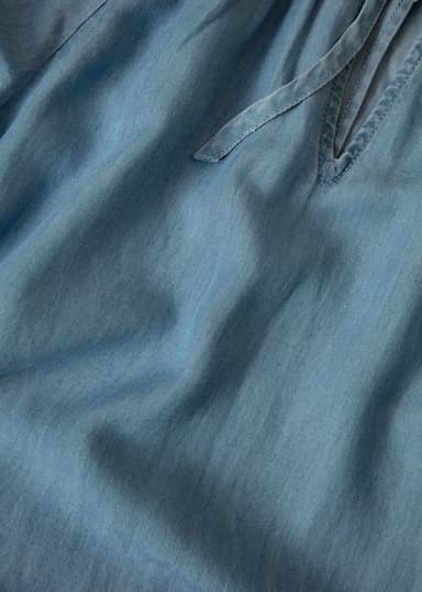 AVA Maxiklänning med puffärm - Blå 2 - Indiska