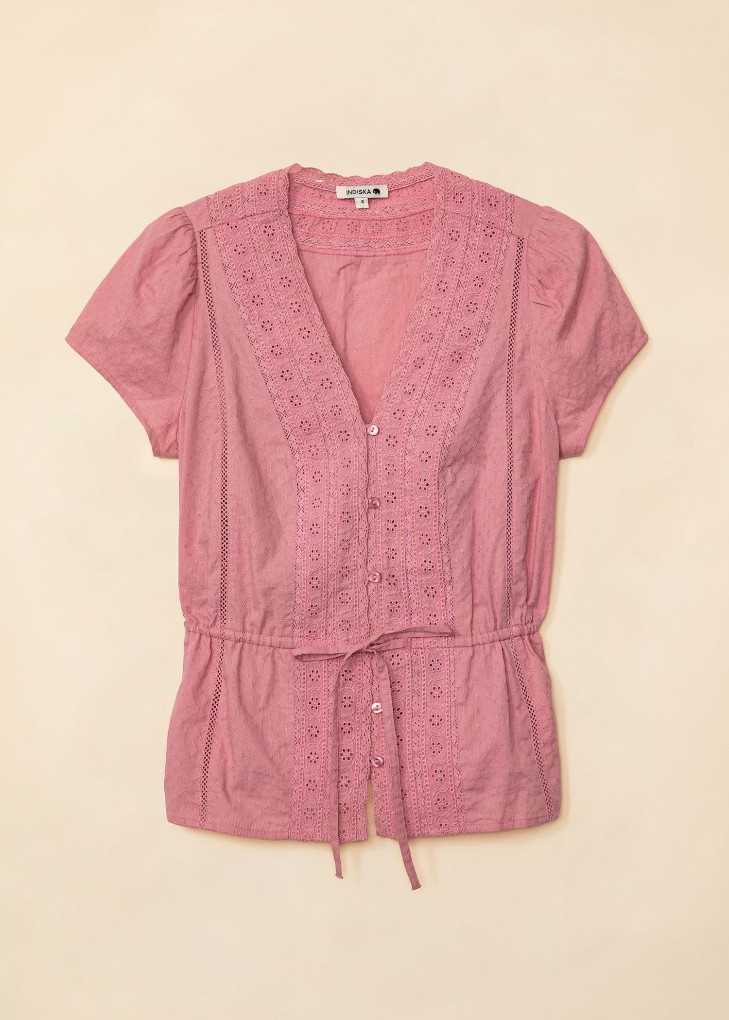 WINNIE Kohopilkullinen pitsipusero - Vaaleanpunainen 1 - Indiska