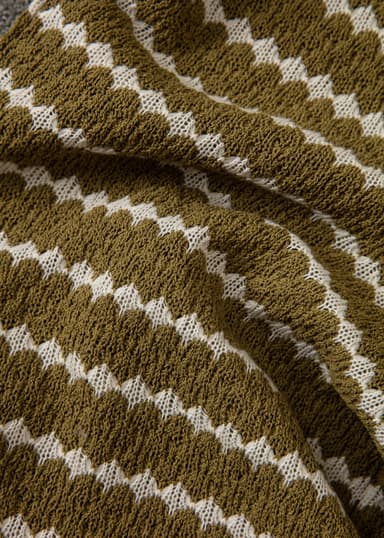 LYNN Strukturstrikkede vide bukser - Grønn 6 - Indiska