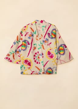 VIVI SHORT KIMONO - TURQUOISE