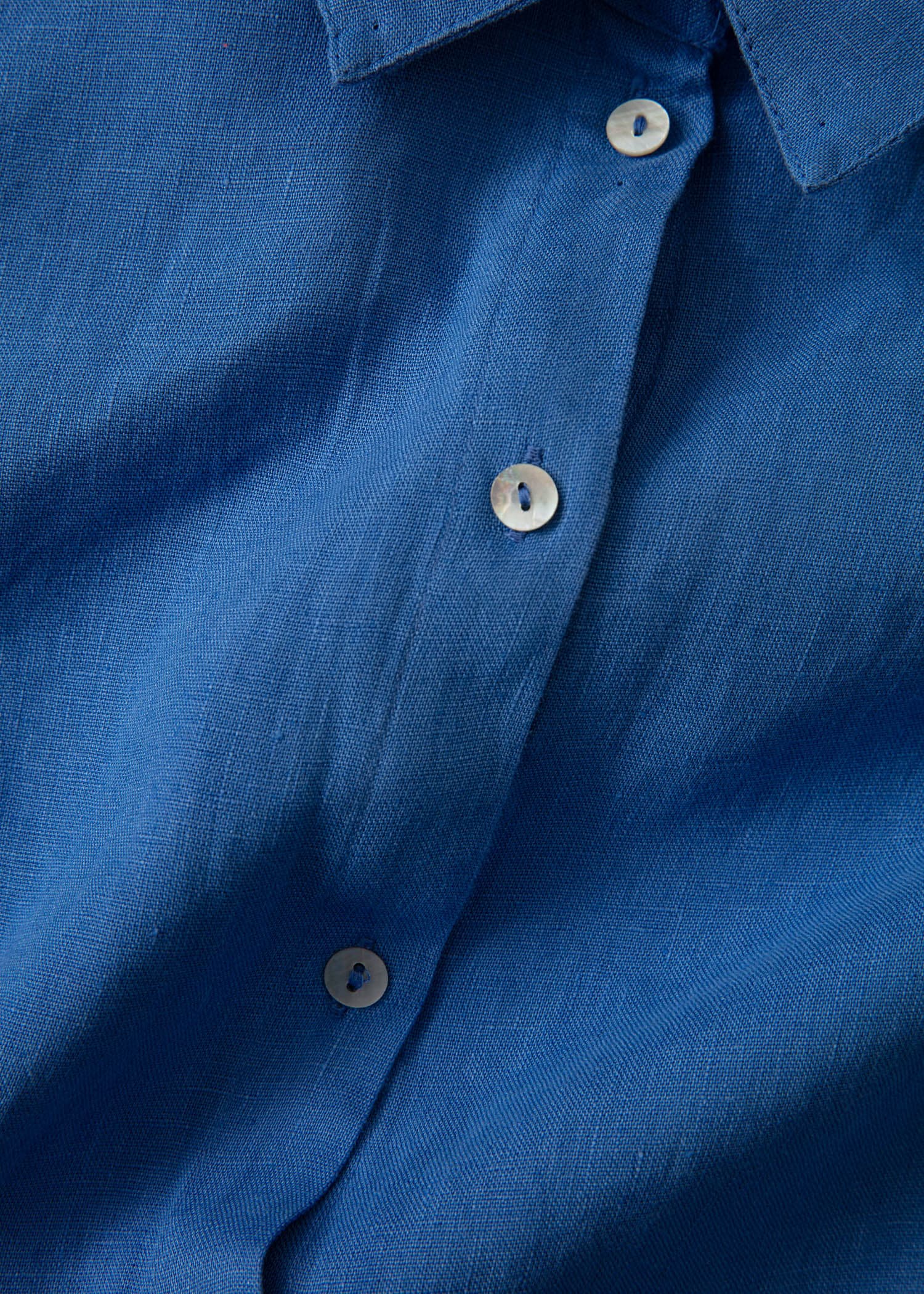 DIANA Blå linskjorte - Blå 5 - Indiska