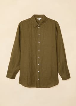 DIANA LINEN SHIRT - khaki