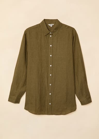 DIANA Khaki linskjorte - Grønn 5 - Indiska