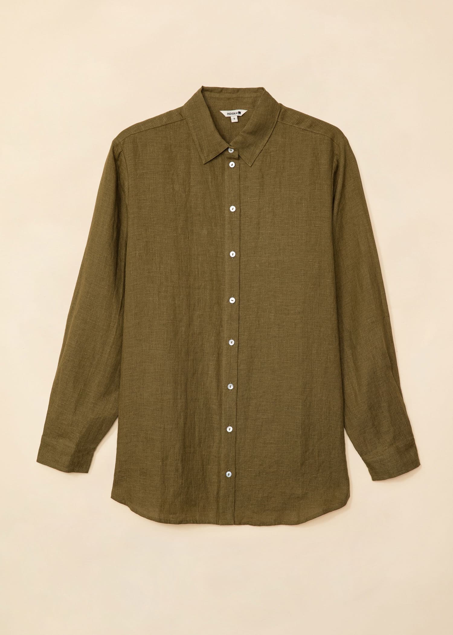 DIANA Khaki linskjorte - Grønn 5 - Indiska