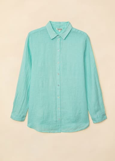 DIANA Turkis linskjorte - Grønn 1 - Indiska