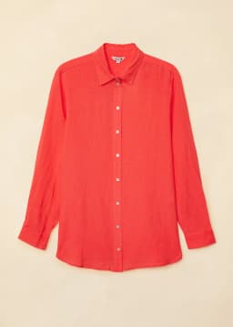 DIANA LINEN SHIRT - RED