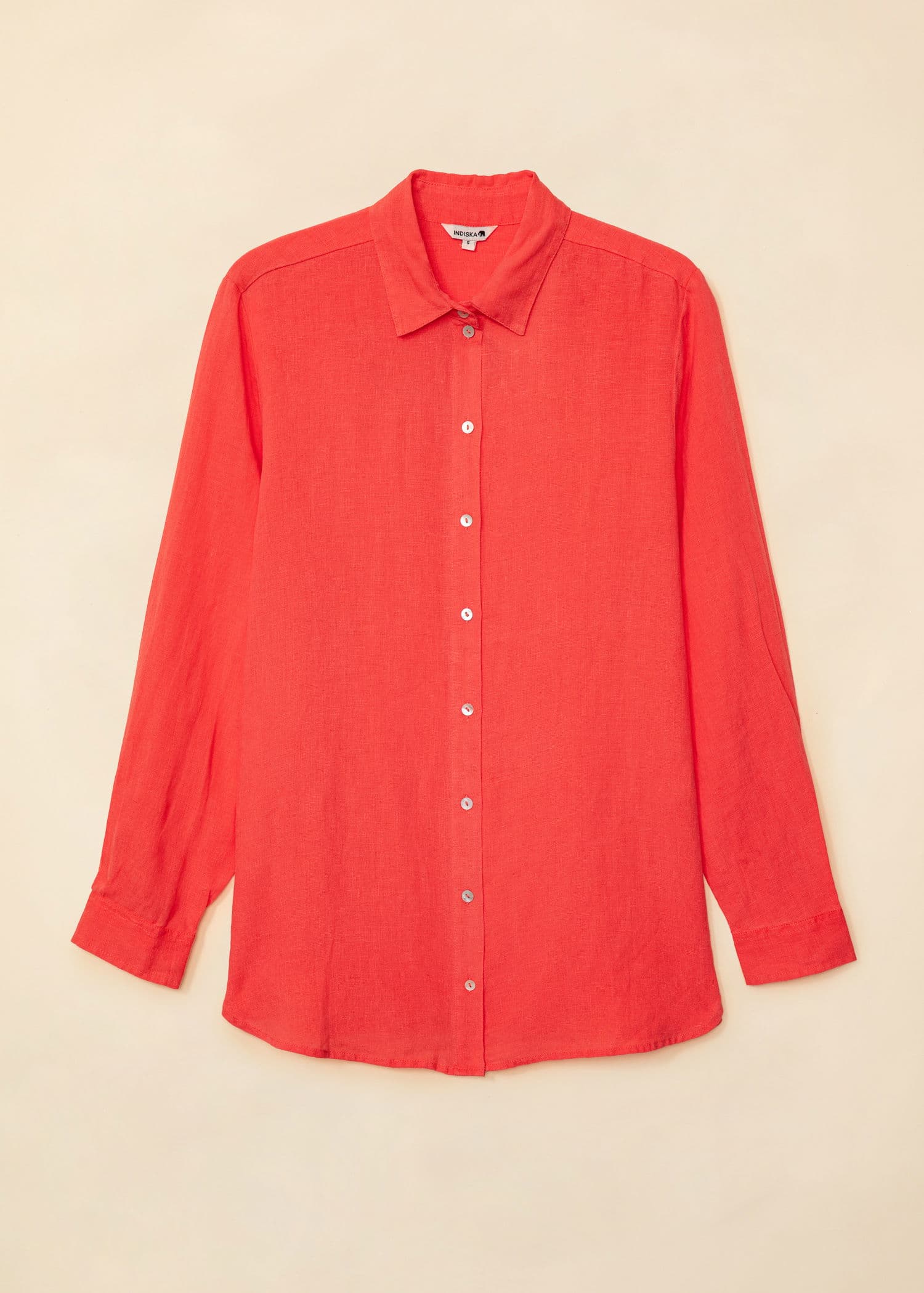DIANA Rød linskjorte - Rød 5 - Indiska