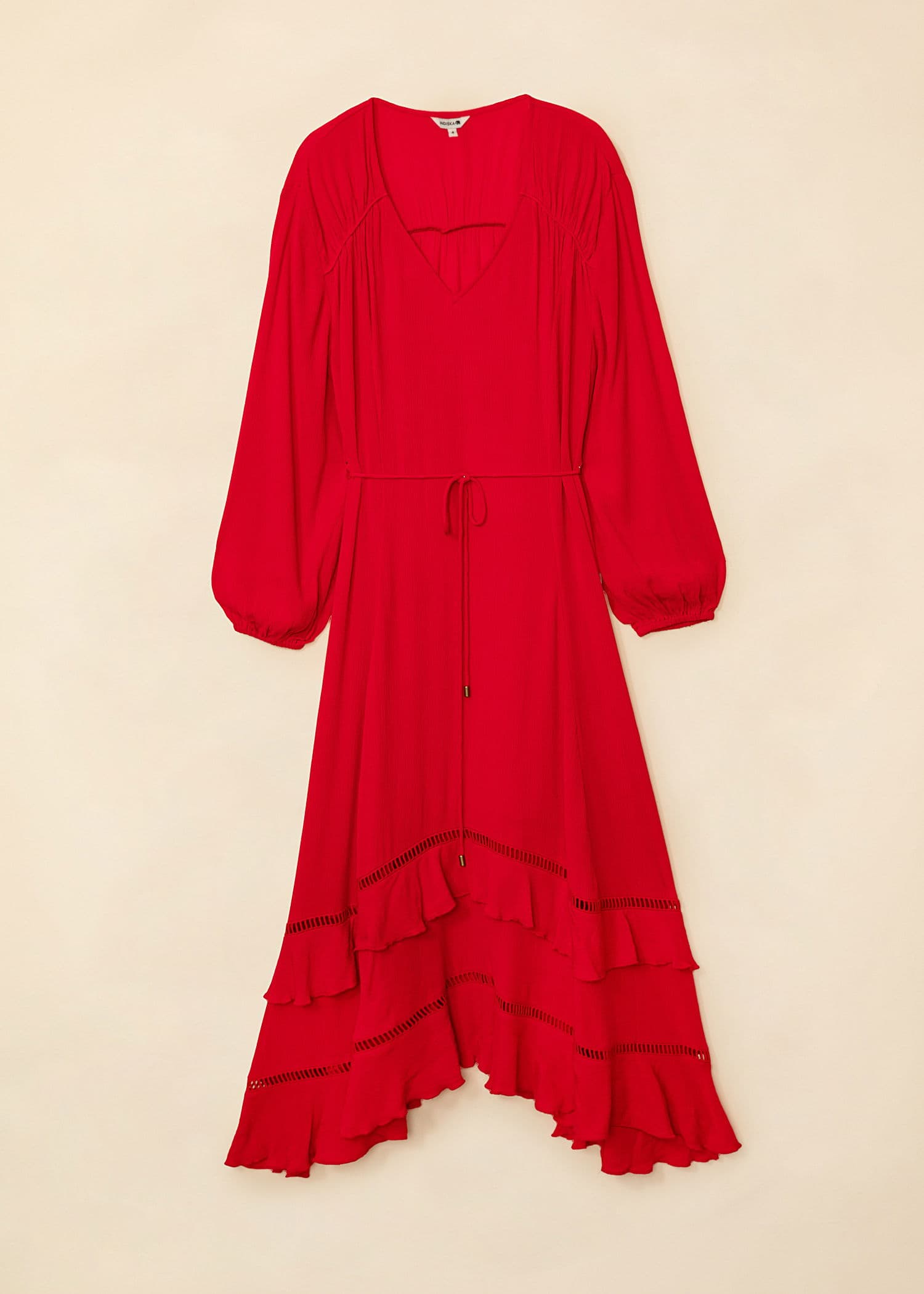 TANYA Asymmetrisk kjole - Rød 3 - Indiska