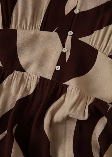 ZUDORA Lang kjole med sebratrykk - Brun 6 - Indiska