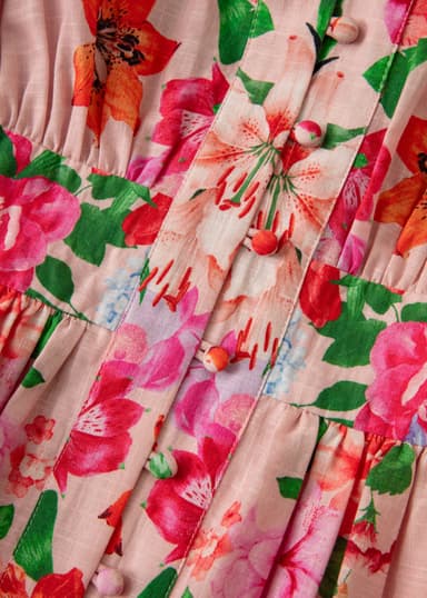 MIRELLA Kort blomsterkjole - Rosa 6 - Indiska