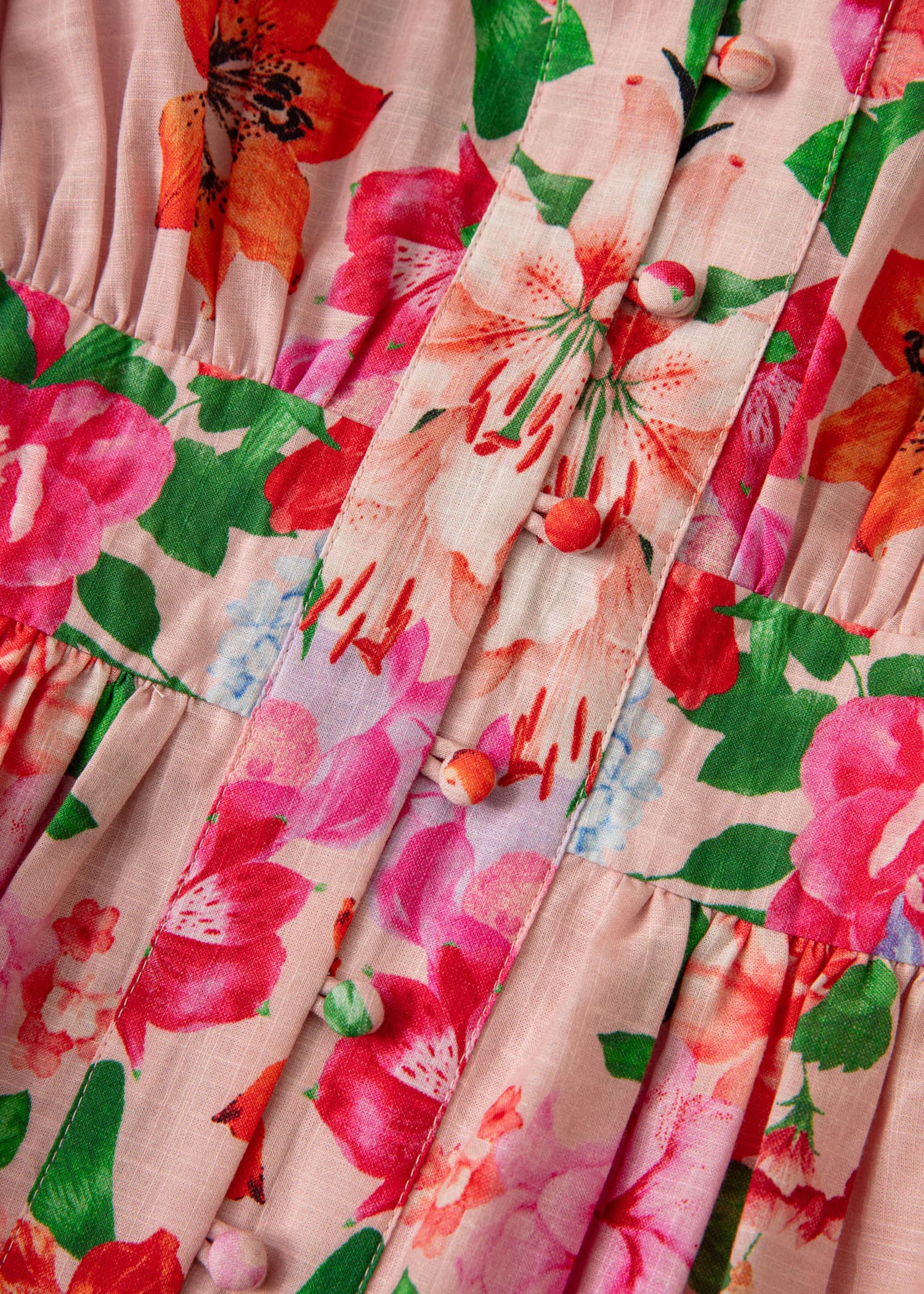 MIRELLA Kort blomsterkjole - Rosa 6 - Indiska