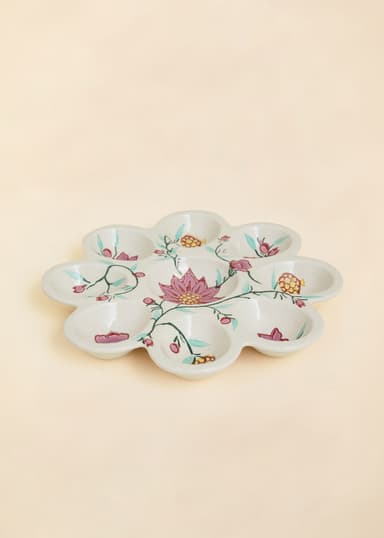 EGGPLATE Håndmalt eggtallerken - Rosa 2 - Indiska